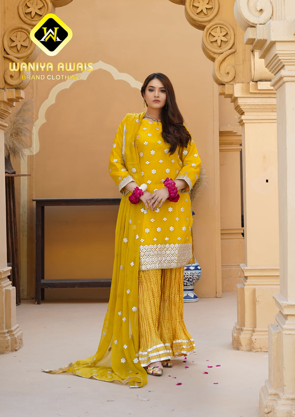 3 PIECE STITCHED EMBROIDERED SUIT WAS-31