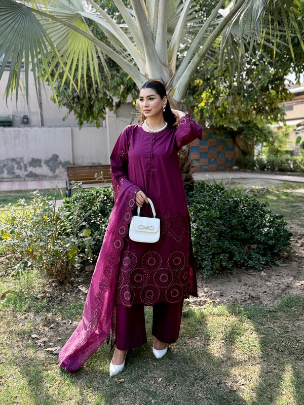 WAL-V2 D2 Lawn Stitched 3 Pcs